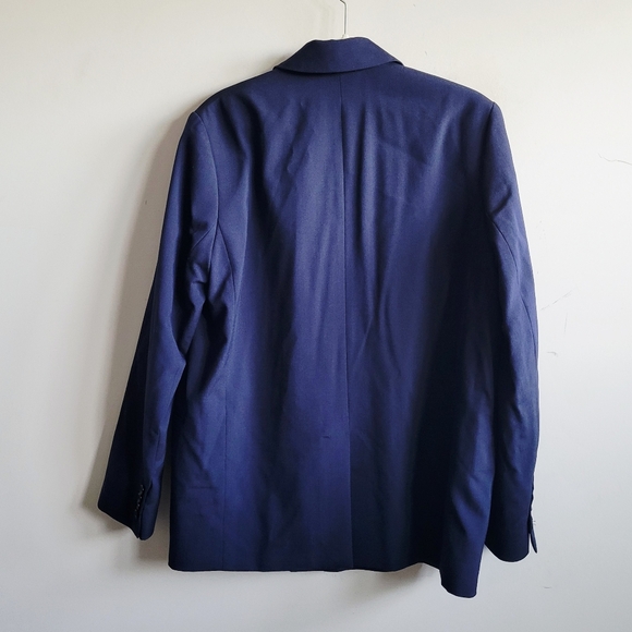 COS Regular-Fit Double-Breasted Wool Blazer Navy - Picture 10 of 15